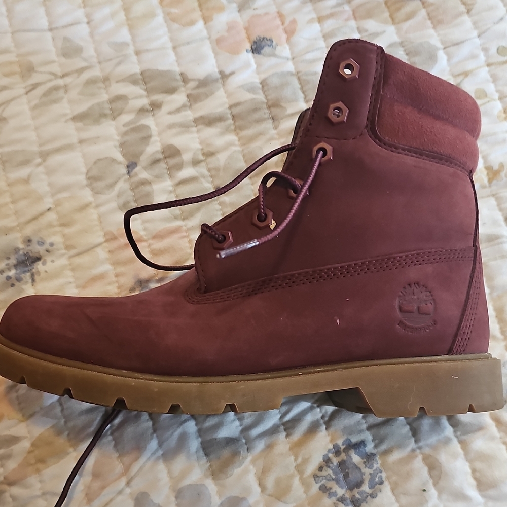 Timberland Dark Red Leather Boots